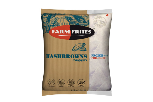 Картофельные котлетки овальные/треугольные Хэшбраун FARM FRITES, 2,5 кг